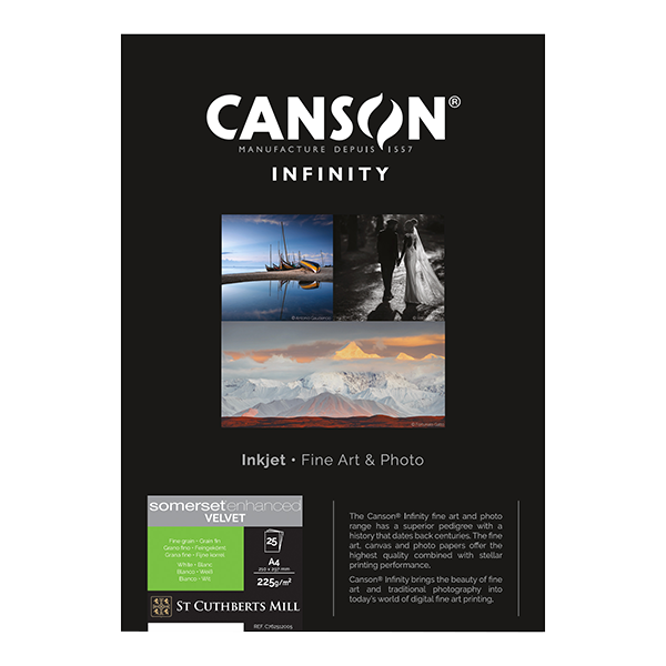 Canson Somerset Enhanced Velvet 225 - A3 - 25 Blatt