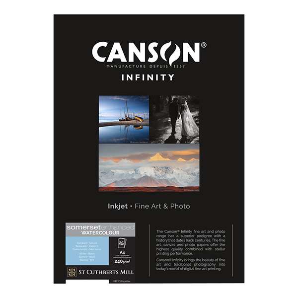 Canson Somerset Enhanced Watercolour Rag 240g - A4 - 25Blatt