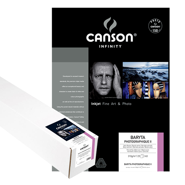 Canson Baryta Photographique II 310g, A4 210x297g, 25 Blatt Canson Baryta  Photographique II 310g Semigloss und Baryt Papiere CANSON 